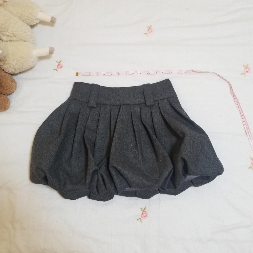 NWOT ALINNV wool gray mini bubble skirt